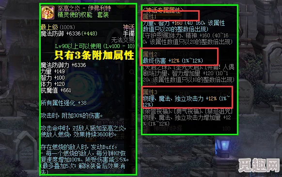 dnf游戏中词条相等时，哪个属性加成效果最为显著？